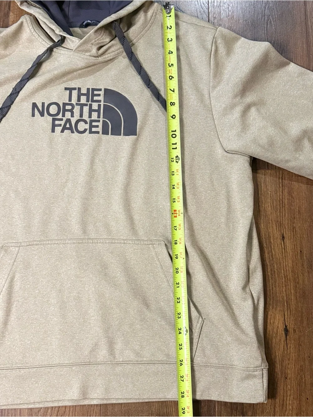The North Face Men’s XL Pullover Hoodie Beige Tan Half Dome Logo Fleece
